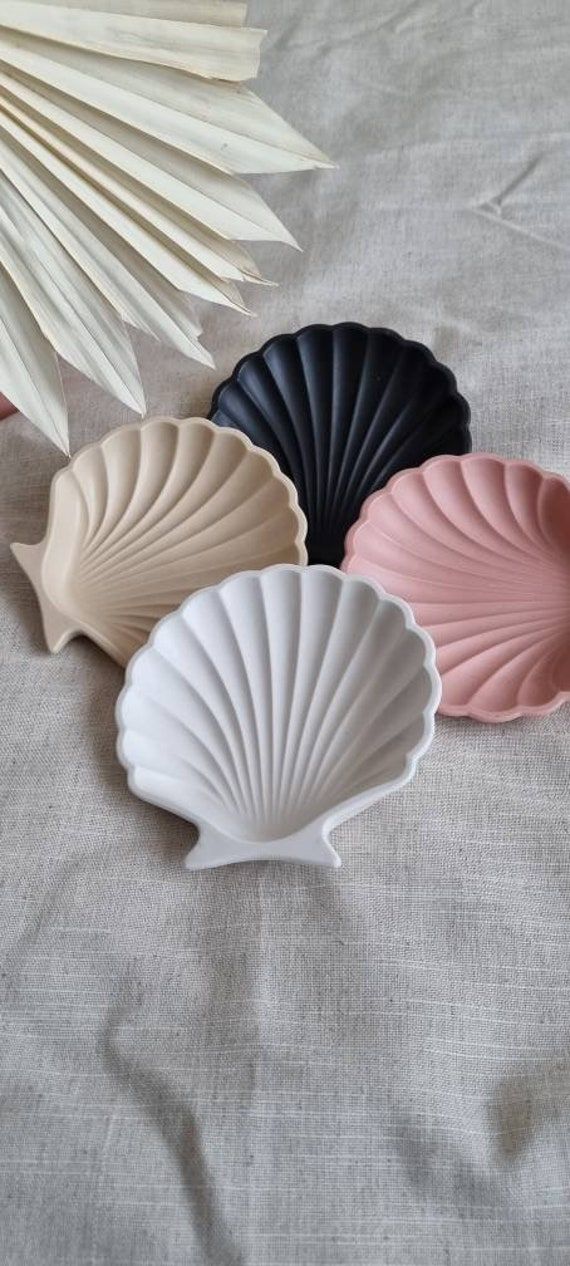 Coastal Seashell Concrete Tray