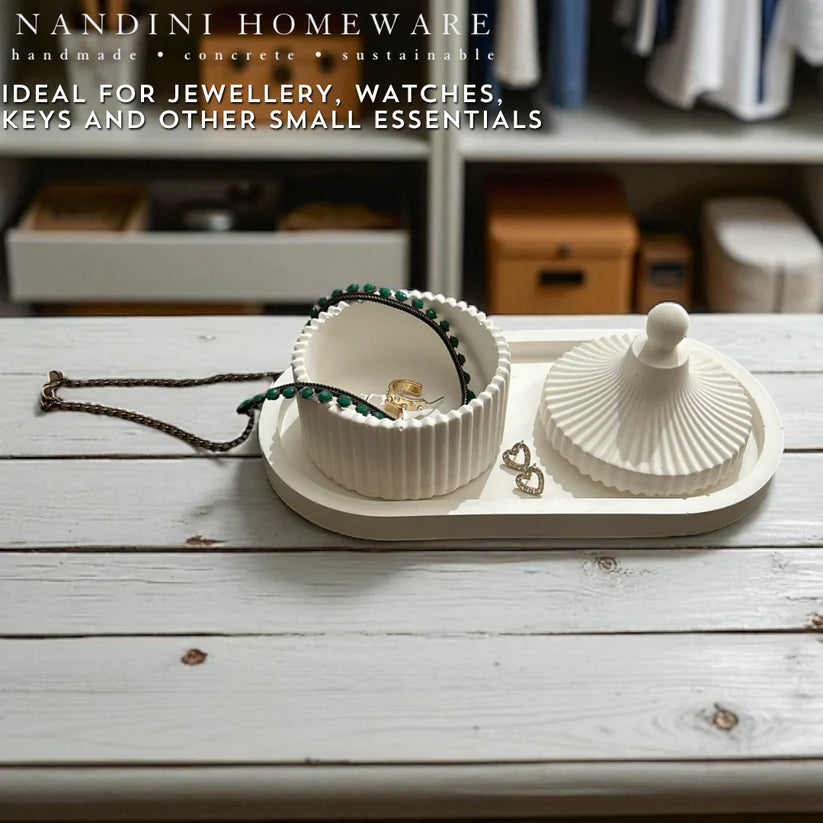 Concrete Trinket Tray Set