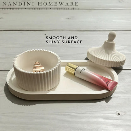 Concrete Trinket Tray Set