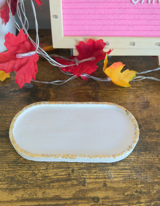 Minimalist Concrete Display Oval Tray