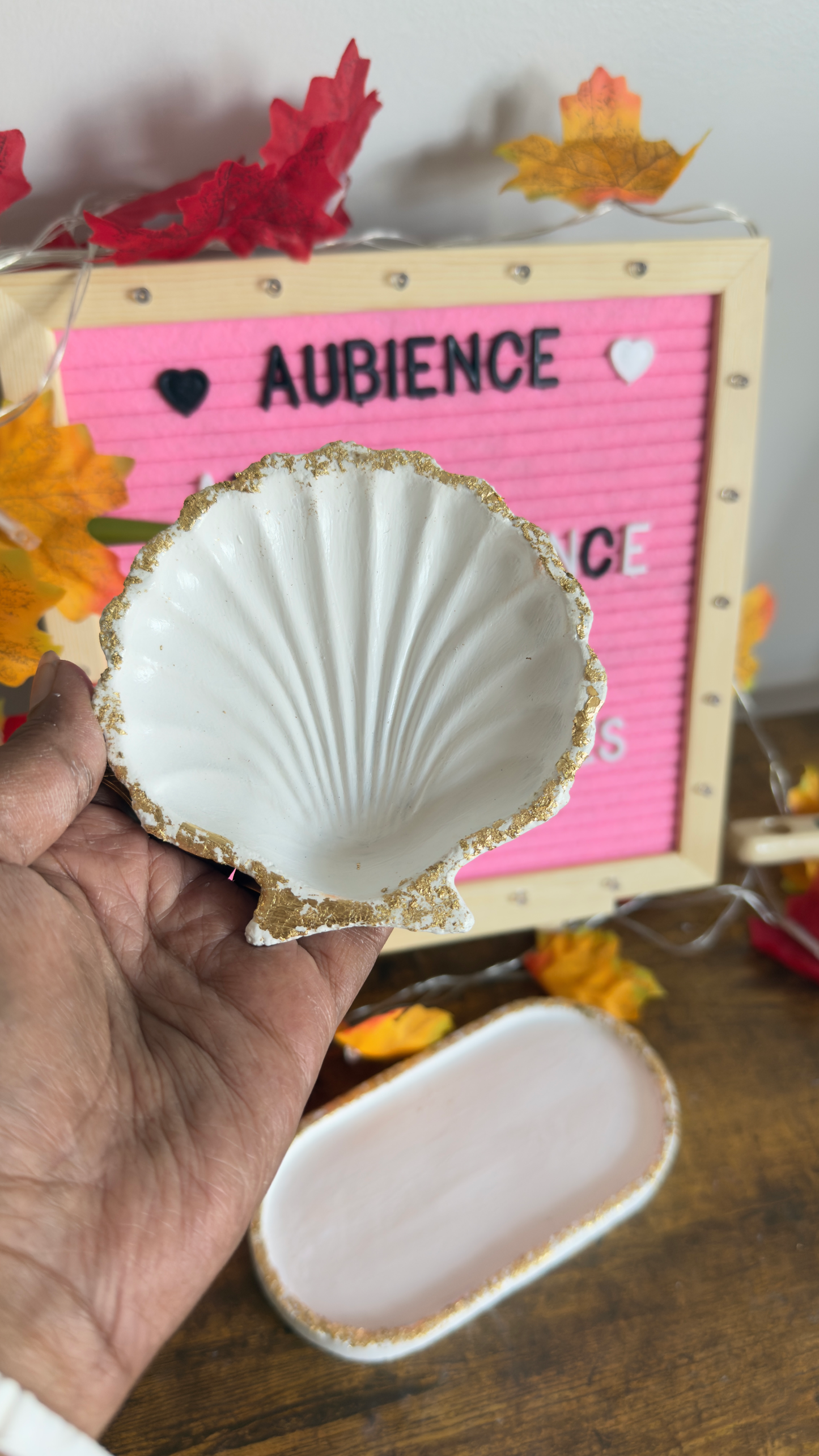 Coastal Seashell Concrete Tray