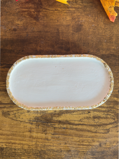 Minimalist Concrete Display Oval Tray