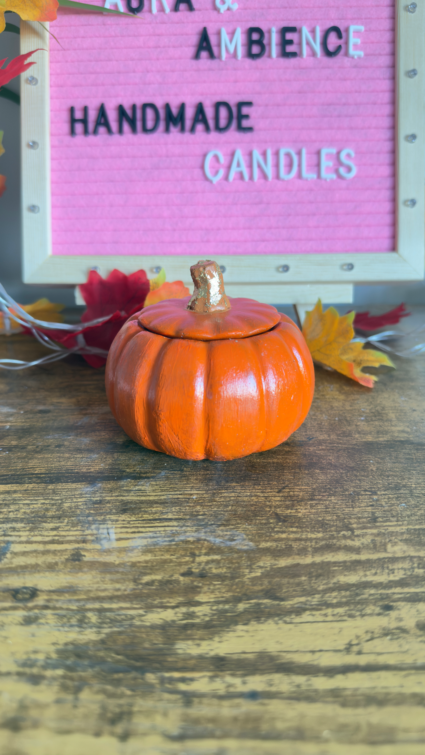 Pumpkin Jar Candle – Cozy Autumn Soy Wax Candle in Festive Jar