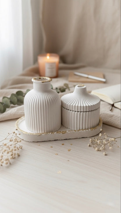 Concrete Trinket Tray Set