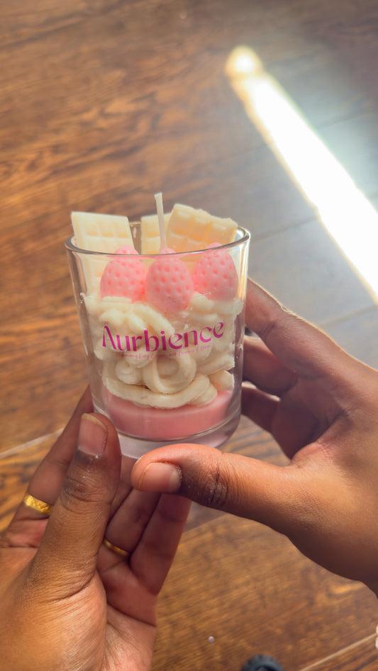 Strawberry Whipped Cream Candle